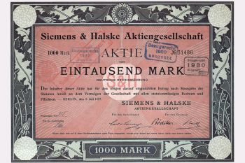 Acción de Siemens und Halske (1897)